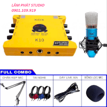 Combo Sound Card K10 2020 Và Micro ISK AT100