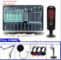 Combo Sound Card H9 2021 Và Micro Thu Âm TH2068