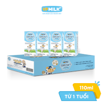 [Thùng 48 Hộp 110ml] Sữa Tiệt Trùng VPMilk Grow+ Có Đường/Ít Đường/Vị Dâu/ Vị Chuối