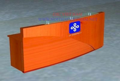 Quầy lễ tân làm bằng gỗ Verneer hoặc MDF - LT19