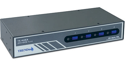 TRENDnet TK-404KR 4-Port DVI/PS/2 Rack Mount KVM Switch Kit w/ Audio