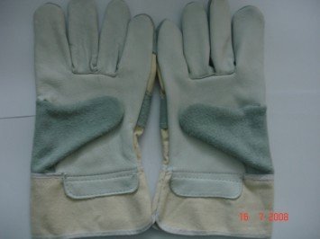 Găng tay da hàn kết hợp vải bạt GD-04 