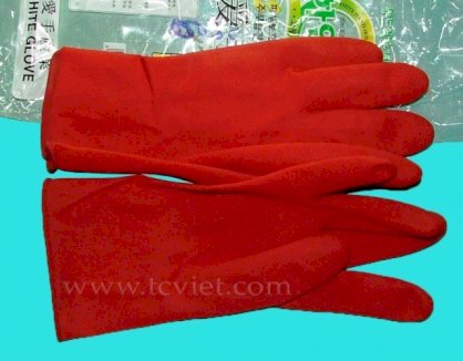 Găng tay cao su bảo hộ - Size M (đỏ)