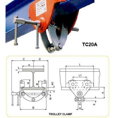 Trolley Clamp TC series 1 - 3 tấn
