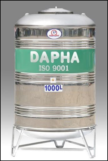 Bồn nước Inox Dapha(α) đứng 1000L