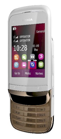 Nokia C2-03 (Nokia C2-03 Touch and Type) Golden White 