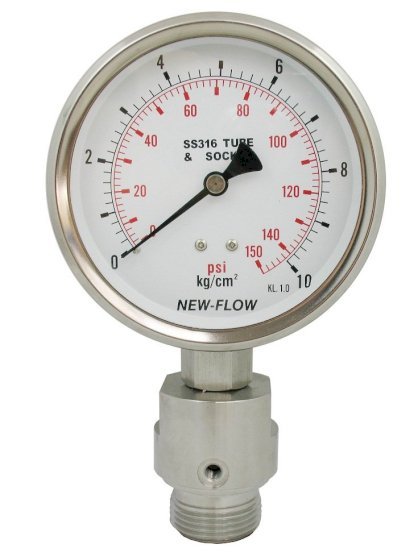 Đồng hồ áp suất màng NEW-FLOW DT104 