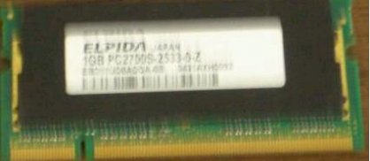 ELPIDA (EBD11UD8ADDA-6B) - DDRam - 1GB - bus 333MHz - PC 2700 for Notebook