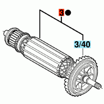 Rotor máy mài Bosch GWS 7-100/T/ET