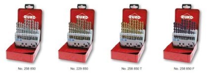 Bộ mũi khoan xoắn RUKO HSS-G Co 5 229 850