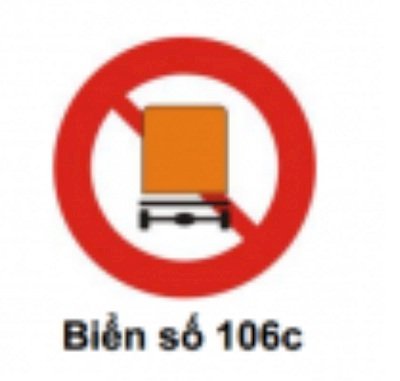 Biển số 106c Cấm xe chở hàng nguy hiểm
