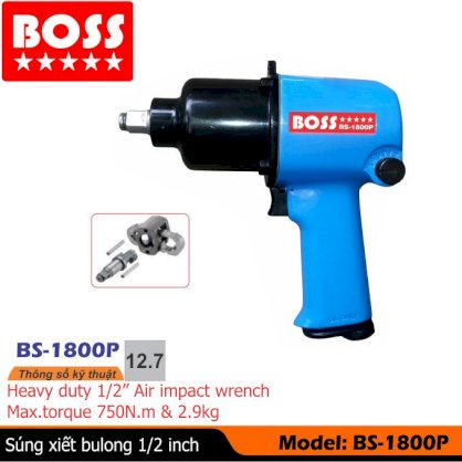 Súng vặn bu lông Boss 1/2’’ BS-1800P