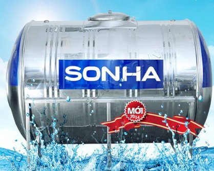 Bồn nước inox Sơn Hà 1200 ngang (Φ 980mm)