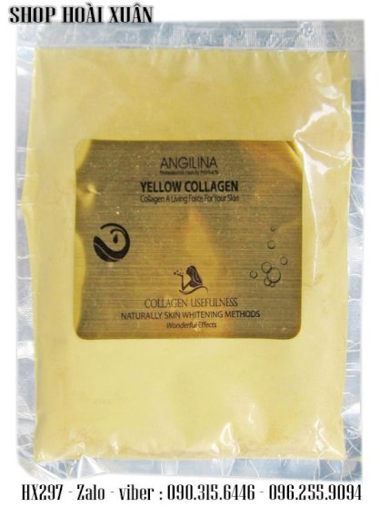 Bột vàng tắm trắng mặt và toàn thân Angilina Yellow Collagen - HX297