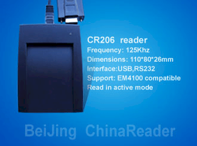 Đầu đọc thẻ RFID 125 Khz kết nối cổng RS232 (COM) CR206T