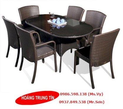 Bộ bàn ghế nhựa giả mây HTT-240