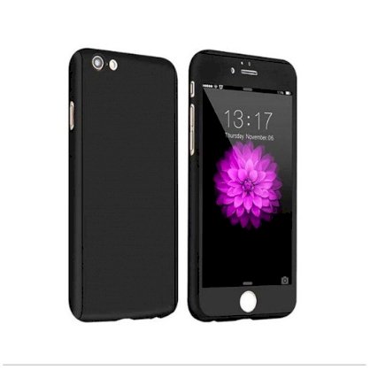 Ốp Ipaky Full 360 iPhone 6/6s/6 Plus kèm kính cường lực màu đen