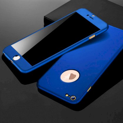 Ốp Ipaky Full 360 Iphone Tặng Kèm Cường Lực (6, 6s) Màu xanh