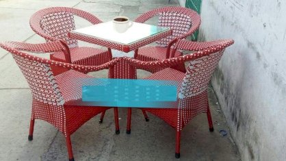 Bộ bàn ghế cafe mây nhựa HTT-021