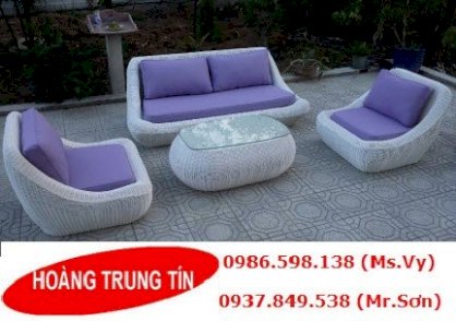 Bộ bàn ghế sofa nhựa giả mây HTT-0002