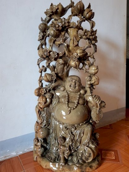Tượng Phật Di Lặc Vác Cành Đào 1,2m