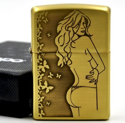 Bật Lửa Zippo A Sweet Kiss Hình Cô Gái