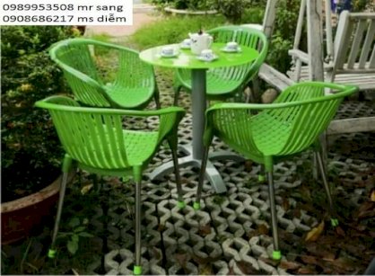 Bộ ghế nhựa cafe HGH46