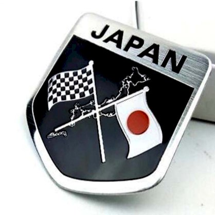 Logo biểu tượng lá cờ Nhật Bản dán trang trí xe