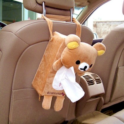 Túi đựng khăn giấy trên ô tô hình gấu Rilakkuma