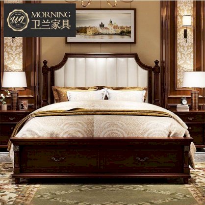 Giường ngủ gỗ ASH nhập khẩu HHP-GN525-19