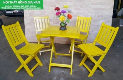 Bộ ghế  gỗ cafe HGHW51