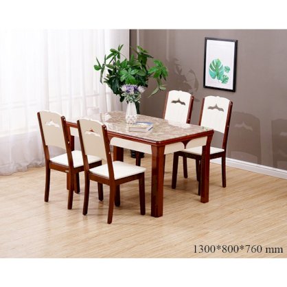 Bộ bàn ăn 6 ghế mặt đá nhập khẩu HHP-BBA01-13