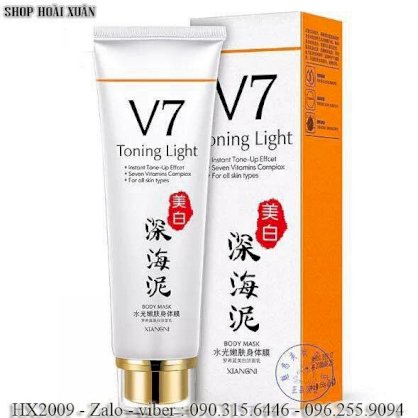 Sữa tắm trắng toàn thân và mặt bùn khoáng tự nhiên V7 Tonigh Light Xiangni - HX2009