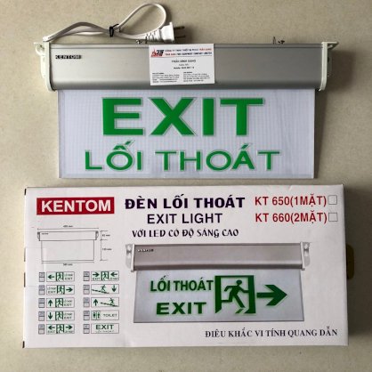 Đèn Exit Kentom KT-650 ( 1 mặt )