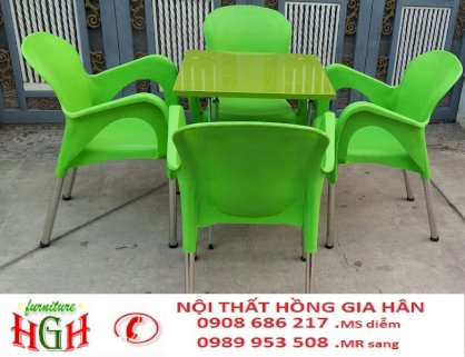 Bàn ghế nhựa cafe sân vườn hgh00092