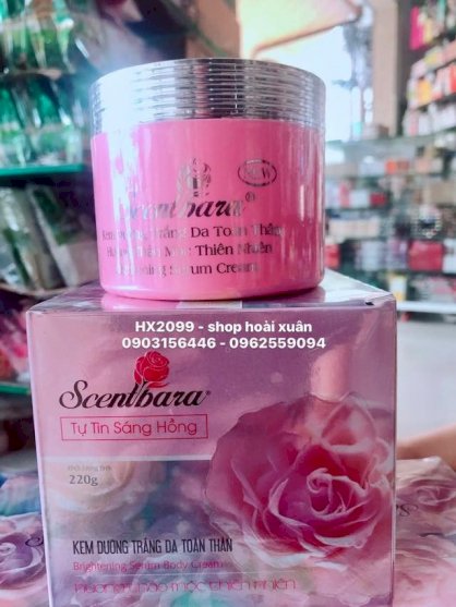 Kem dưỡng trắng da toàn thân Scentbara hương thảo mộc thiên nhiên hoa hồng - HX2099