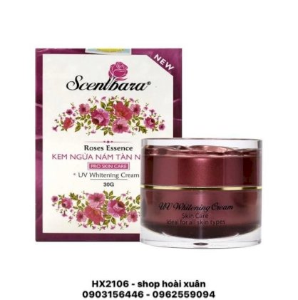 Kem ngừa nám tàn nhang Scentbara roses essence UV whitening cream - HX2106