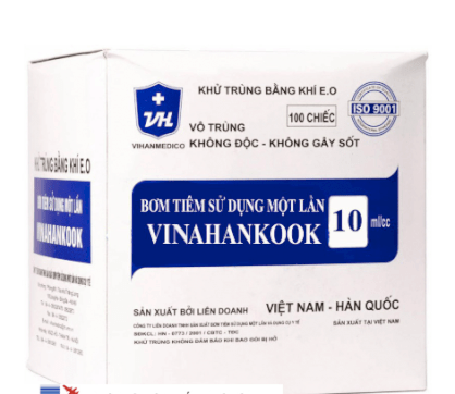 Bơm tiêm Vinahankook 10ml (Hộp 100chiếc)