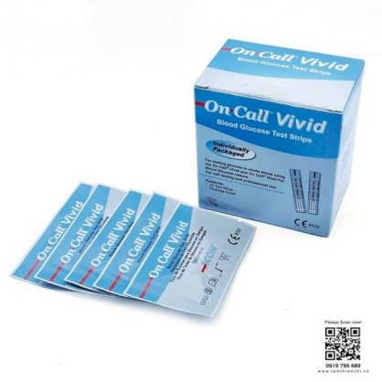 Bộ 75 Que thử tiểu đường On Call Vivid 3 hộp loại 25 que rời