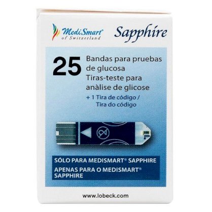 Que thử đường huyết của máy MediSmart Sapphire (Hộp 25 que)