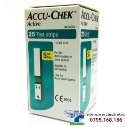 Que thử tiểu đường Accu Check Active (lọ 25 que)