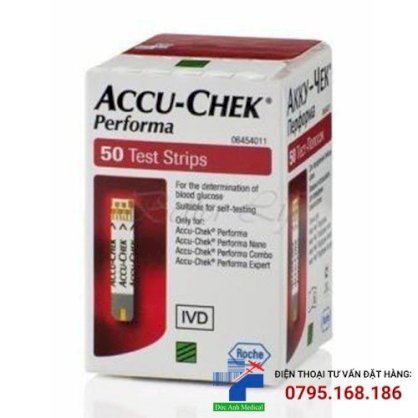 Que thử tiểu đường Accu-Check Performa - Lọ 50 que