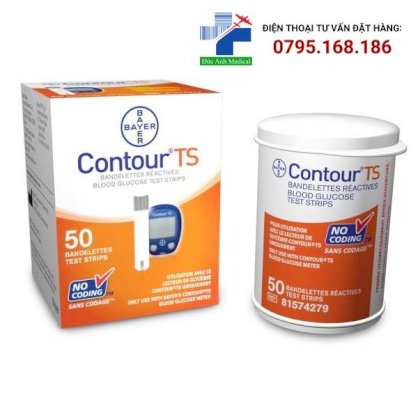 Que thử tiểu đường Contour TS (Lọ 50 que)