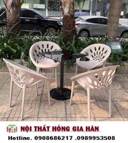 Bộ cafe sân vườn hồng gia hân j37