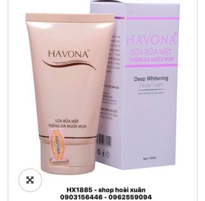 Sữa rửa mặt HAVONA ngọc trai Deep whitening Facial Foam - HX1885