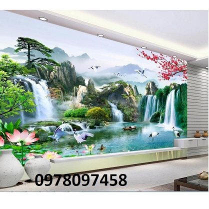 Tranh phong cảnh- tranh gạch 3D