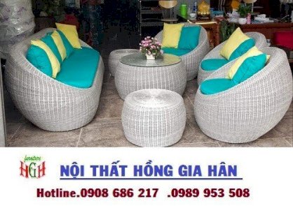 Bộ bàn ghế cafe sận vườn Hồng Gia Hân nghg71