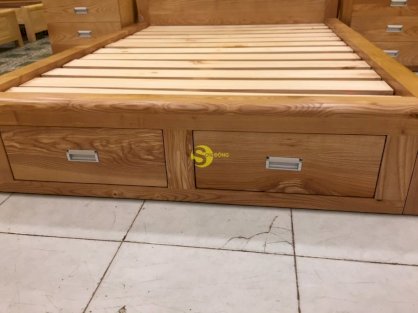 Giường ngủ gỗ sồi 1,4mx2m – LCMGN04 - Đồ gỗ Sơn Đông