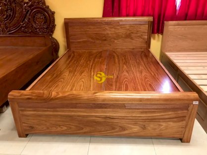 Giường ngủ hương xám 1,6mx2m giá rẻ – GHX002 - Đồ gỗ Sơn Đông