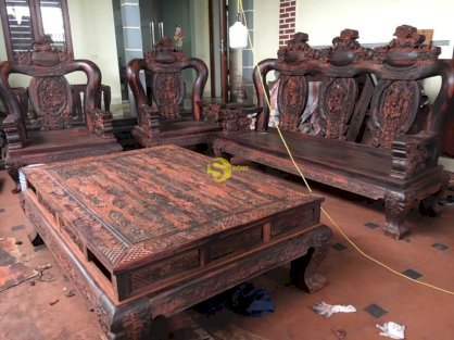 Bộ bàn ghế Minh quốc nghê cột 16 gỗ Trắc Việt Nam | SVIP